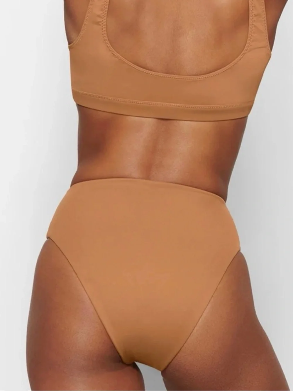 SKIMS Recycled Swim Mid Waist Bottom in Almond Size Medium New with Tag